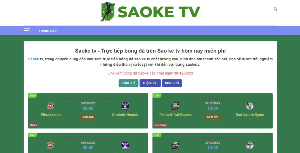 Thông tin tổng quan về Saoke TV - kênh xem bóng đá trực tiếp hàng đầu